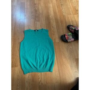 Obey Teal Green Sleeveless Knit Crewneck Sweater Vest Size 90 /S
